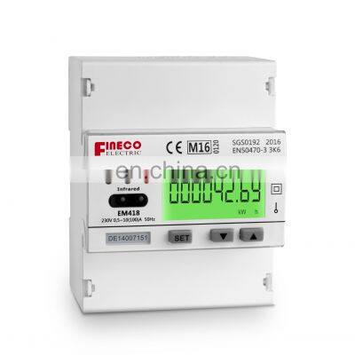 EM418 MID  approved different electricity sources single phase multi-rates smart modbus energy meter