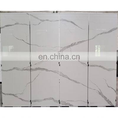 120x240mm Foshan Factory Big Size White Sintered Stone Italian Slab Marble Tile