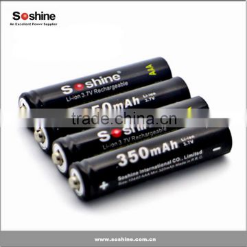 Soshine AAA Battery 350mAh 3.7V recharge battery aaa li-ion battery 10440 lithium ion battery