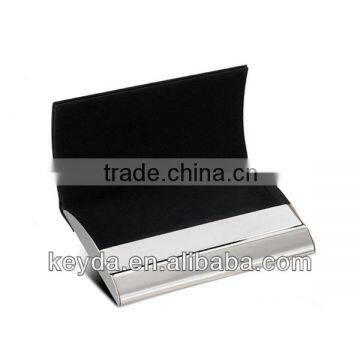 Manufacturer custom metal shell with inner black flannelette leather card holder