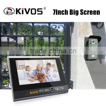 KIVOS 7 inch 2.4ghz digital handsfree wireless colourwireless intercom system video door phone manufacturer
