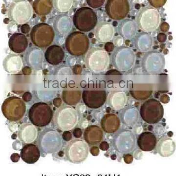 round shape glass mosaic tile
