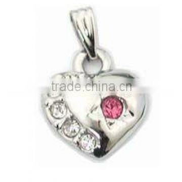 wholesale rhinestone heart shape pendants for necklace,good quality and prompt delivery,pass SGS factory audit