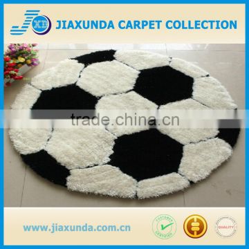 children's round football mat polyester short pile kids football rugs