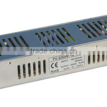 200w constant voltage 24v indoor led power supply with input 170-240V