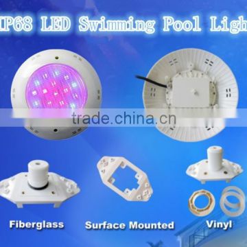 Hot sell 12V RGB color changing 25W wall mounted led swimming pool lighting