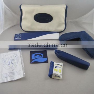 Cost-effective and portable airline travel kit for economy class