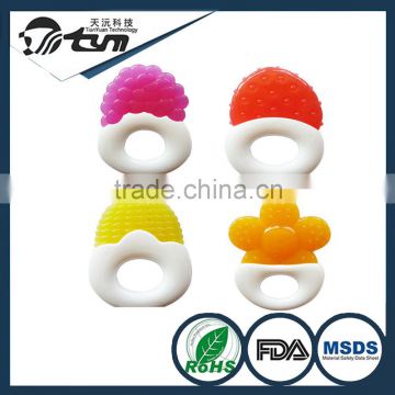 OEM Available Cheap Price Fruit Shaped Silicone Baby Teether