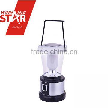 Portable Recharegable Sliver Lantern Solar LED Camping Light