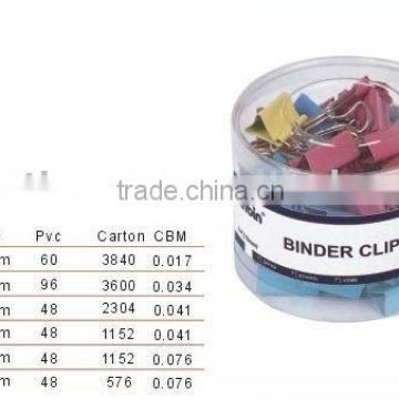 15mm color binder clips in pp box