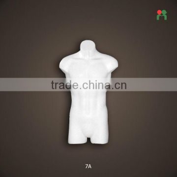 Fashion male mannequin/model half body factory fibgerglass mannequin plastic torso dummy doll