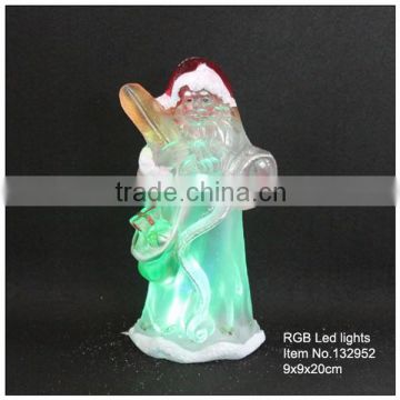 2015 Christmas decoration plastic santa claus with led RGB