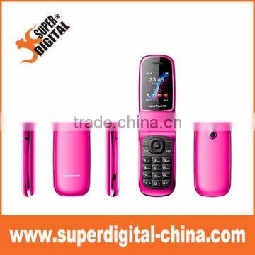 1.8 inch TFT 2g flip feature cell phone wcdma mobile phone dual sim with camera