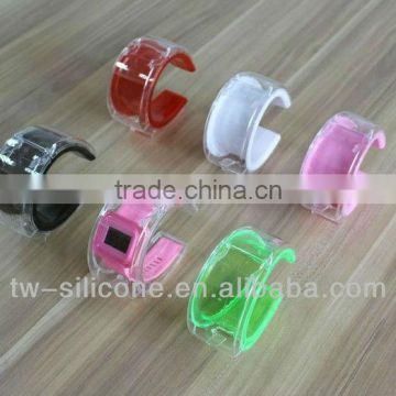 rubber jelly watch box plastic clear watch box