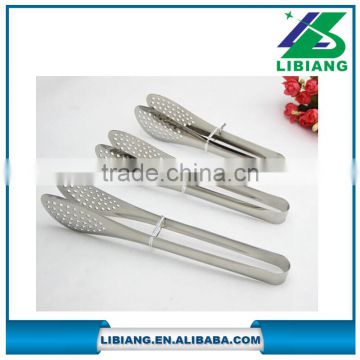3 sizes stainless steel bread tongs/ bbq food tongs