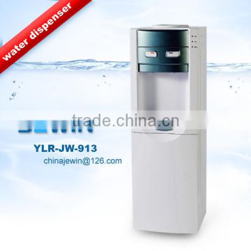 Bottled cold and hot water dispenser with refrigerator
