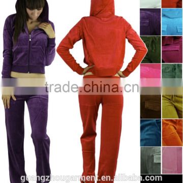 Comfy Soft Plush Velour Suit Hoodie Sweat Set Tracksuit