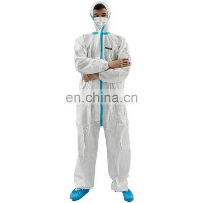 Type 5/6 Disposable Bound Stitched Seams microporous Coveralls