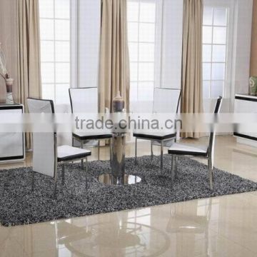 2014 high gloss oval dining table with glass