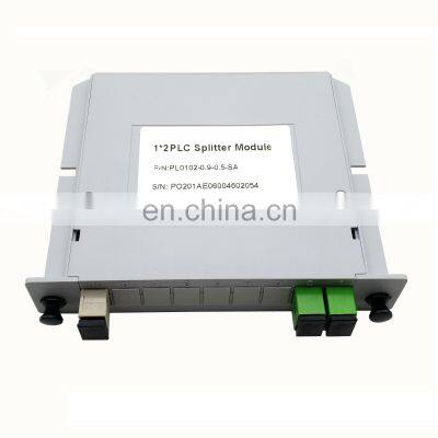 1x2 SC APC LGX Box PLC Optical Splitter Single Mode LGX Module PLC Splitter 1x2 Fiber PLC splitter