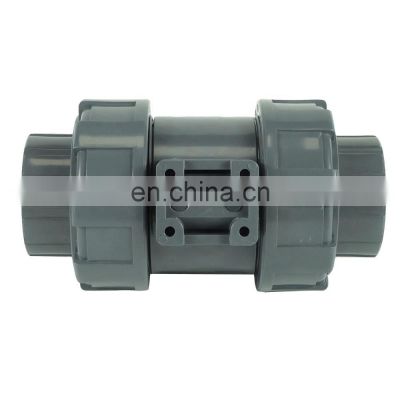 DKV ANSI China factory high quality water treatment cpvc upvc plastic Double union ball valve