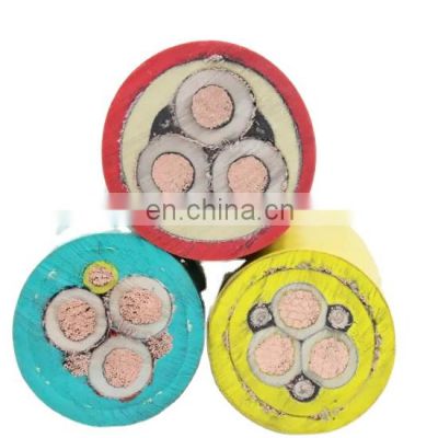 5 core 4mm rubber insulated material waterproof electrical power cable flexible cable mining cable
