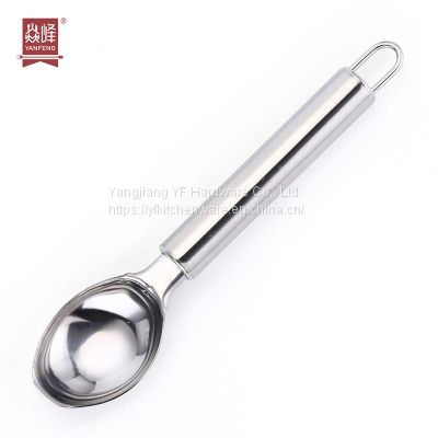 Factory Promotional Wholesale Ice Cream Scoop Kitchen Dessert Spoon Eco-friendly Stainless Steel Ice Cream Tools