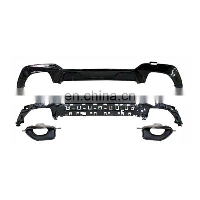 Rear Diffuser & Tail Pipe Car Kit Refit Rear Diffuser & Tail Pipe Black For BMW 3 Series G20 2018+