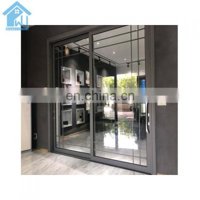 Used Commercial Frame Automatic sensor glass aluminium double glazed sliding doors with high quality