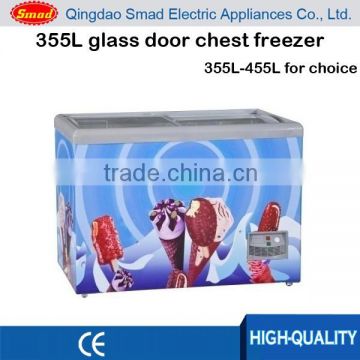 sliding glass lid deep freezer glass door, glass top chest freezer