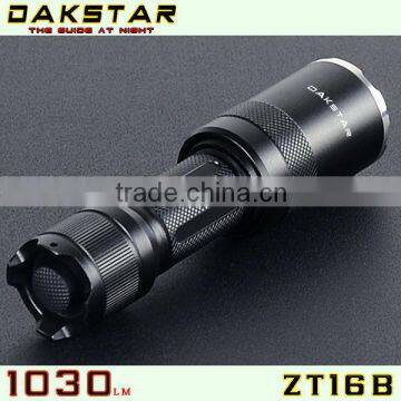 DAKSTAR ZT16B 1050LM CREE XML T6 18650 Aluminum Rechargeable LED High Power Focus Flashlight