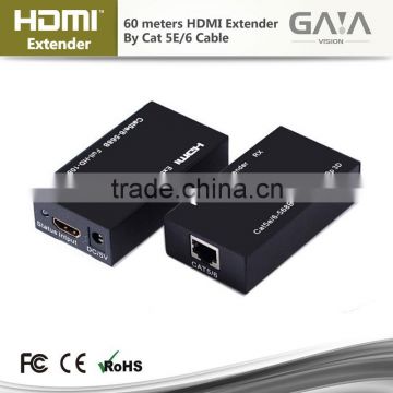 HDMI Extender Adapter Over 1 Single Cat5e/6 1080p Extension Cable Support 50M 60M
