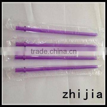 7mm wrapped plastic solid color straws