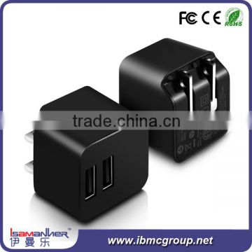 2016 free logo hotselling 2.4A dual port usb wall charger with life warranty                        
                                                Quality Choice