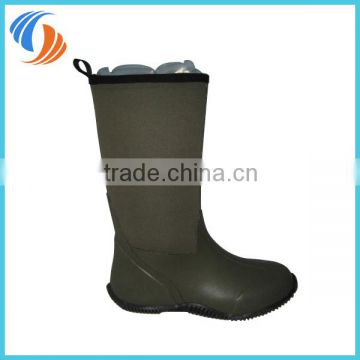 Hunting and Fishing boots Green Neoprene Rubber boots