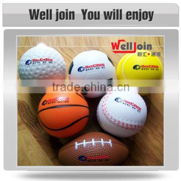 2016 cheap custom logo printed soft foam stress ball for promotion