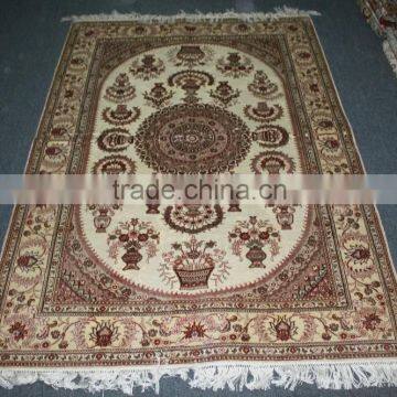 Brussel classic high quality silk carpets hand knotted pure silk rug