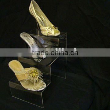 clear acrylic high heel shoes display