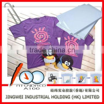 high quality inkjet and laser heat transfer paper for dark and light cotton t-shirt A4&A3