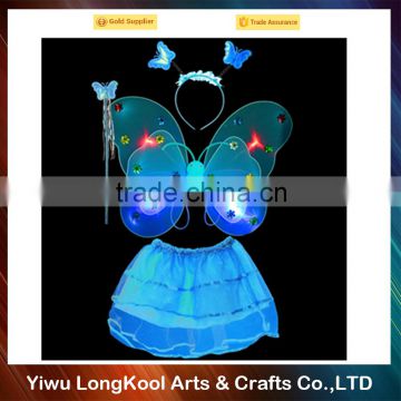 Top quality cheap girls dance fairy wings light up wings for party