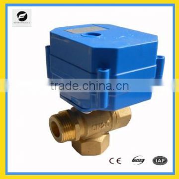 DN10 10mm 3 way motorizd valve 3.6v 5V 12v 24v 220V for solar system hot water control