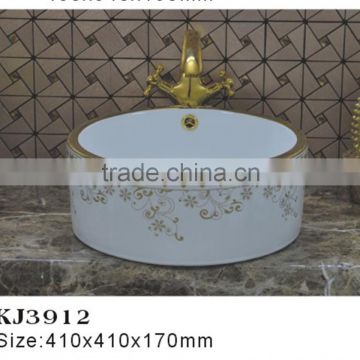 Hot selling hand painted round elegant color wash basin                        
                                                                                Supplier's Choice