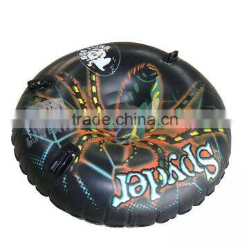 black spider durable inflatable round snow tube