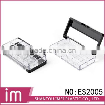 10 color transparent rectangular eyeshadow case