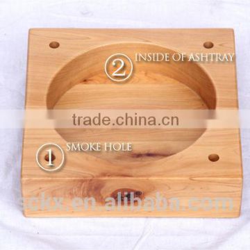 Quality solid wood cheap ashtray, outdoor ashtray