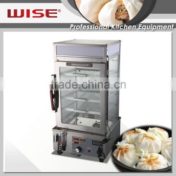 WISE Countertop Square Chinese Food Display Steamer Mechanical Type As Catering Equipment