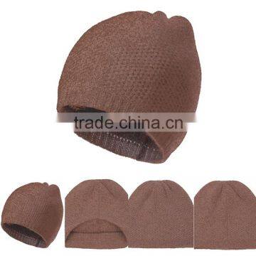 2016 latest style 7gg ribbed knitted pure men cashmere hats