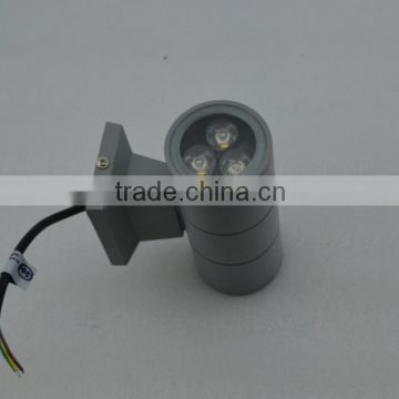 6w 2014 new waterproof ip54 2*3*1w outdoor exterior wall up and down led light