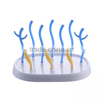 Eco-friendly Plastic PP design anti bacterial sprout drying shelf for baby feeding bottle bpa free