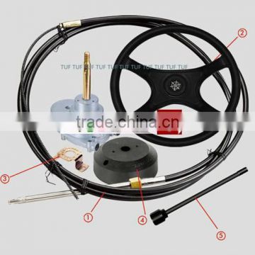 Marine steering kit for outboard engine